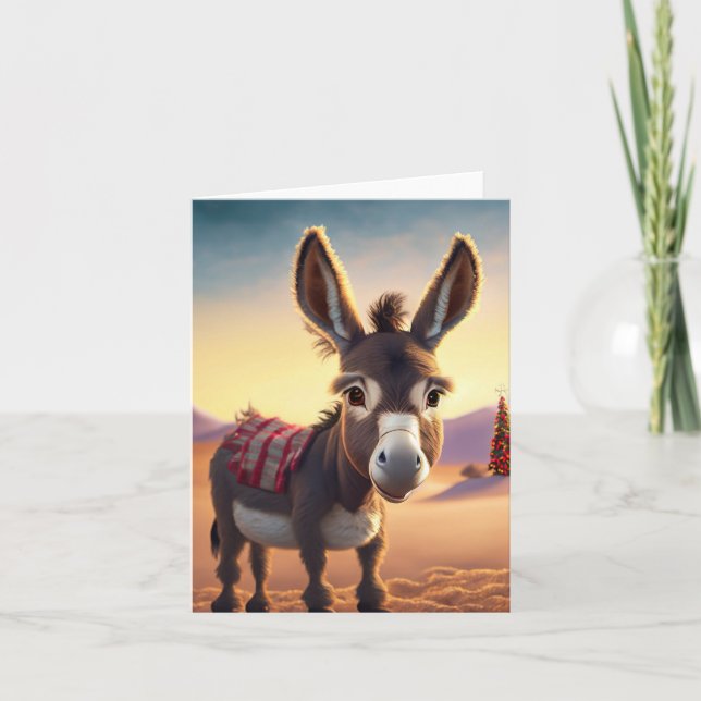 Donkey Christmas Card (Front)