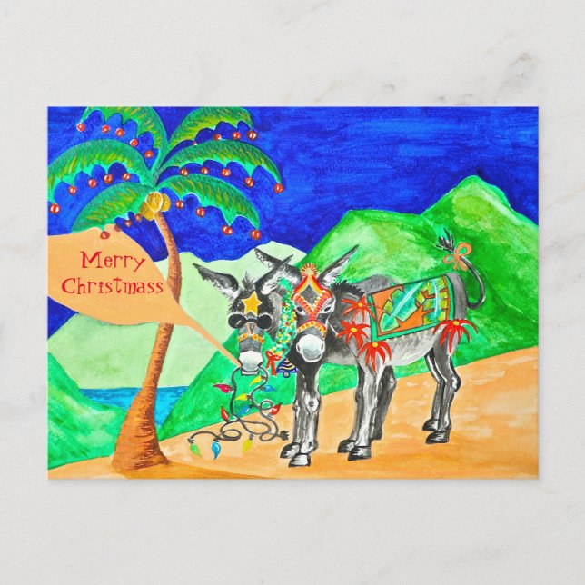 Donkey Christmas Card (Front)
