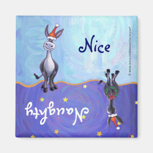 Donkey Christmas Magnet