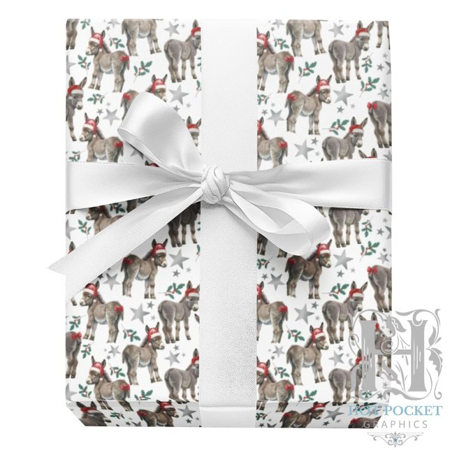 Donkey Christmas Wrapping Paper  (Creator Uploaded)