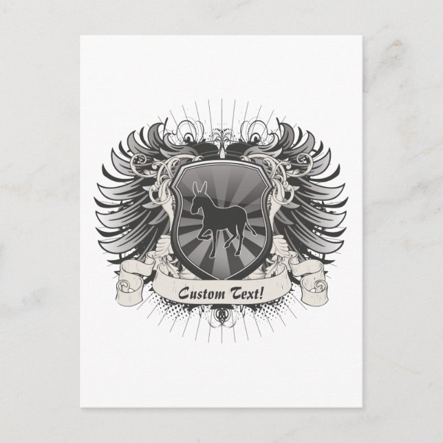 Donkey Crest Postcard (Front)