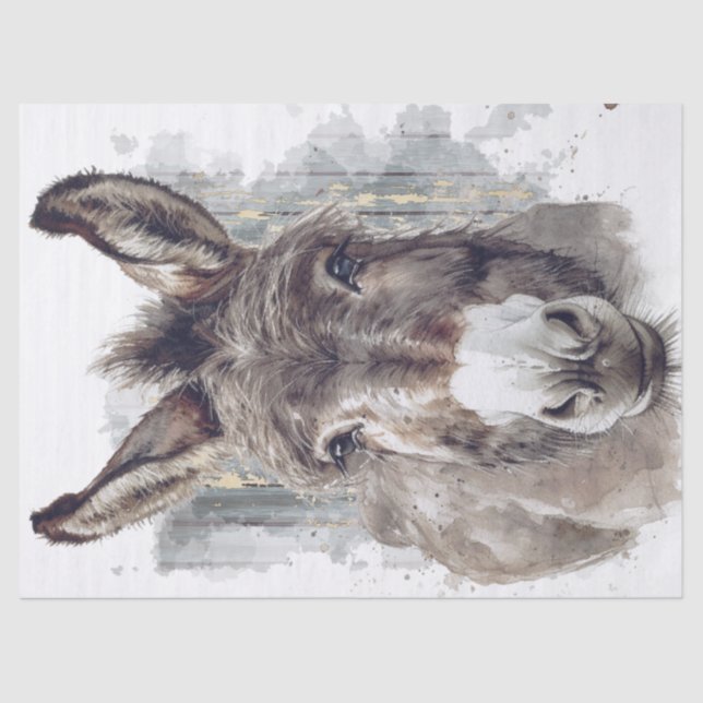 Donkey Decoupage Tissue Paper (Front)