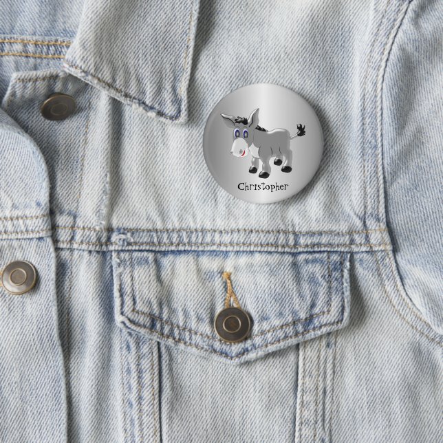 Donkey Design 6 Cm Round Badge (In Situ)