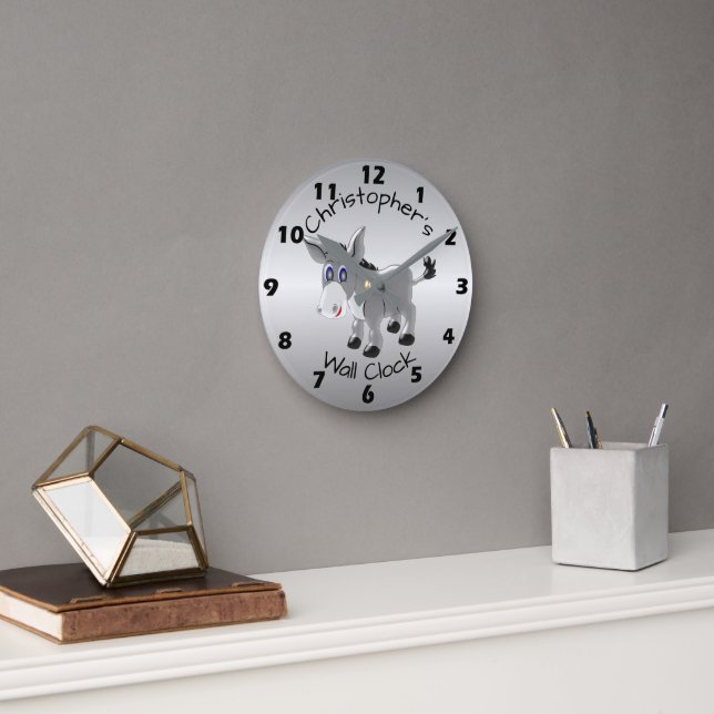 Donkey Design Round Clock (Office)