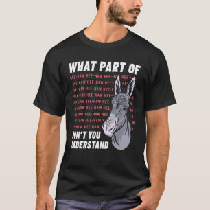 Donkey Farm Animal Language Farming Farmer T-Shirt