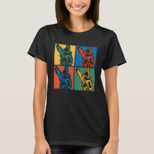 Donkey Farmer Farming Farm Animal Pop Donkey T-Shirt