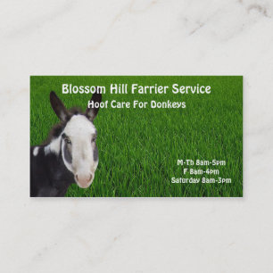 Donkey  Farrier Business Card