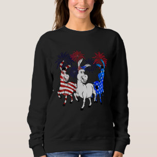 Donkey Flag Colours Donkey  American Flag 4th Of J Sweatshirt