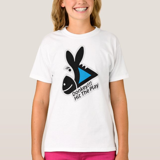 DONKEY !!! HIT THE PLAY BY MASANSER PIXELAT T-Shirt (Front)