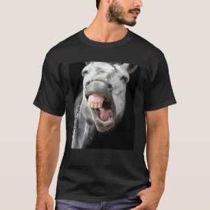 Donkey Horse Face Showing Off Cute and Face Anima T-Shirt