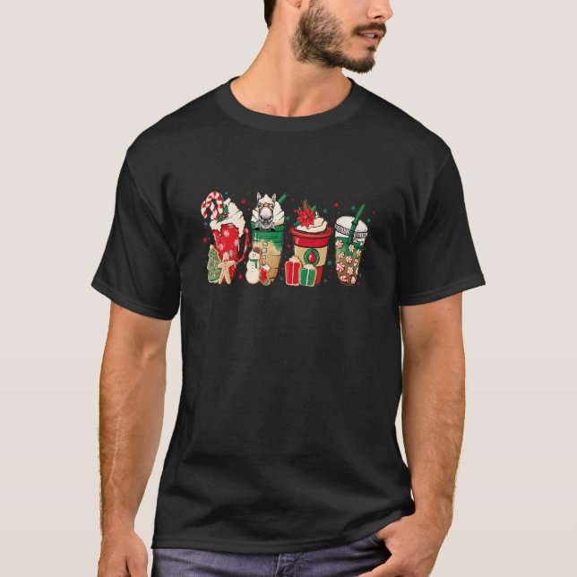 Donkey  Hot Cocoa Chocolate Coffee Christmas T-Shirt (Front)