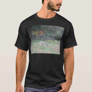 Donkey in a Fall Autumn Field. T-Shirt