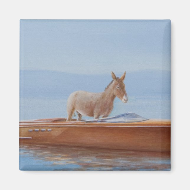 Donkey in a Riva 2010 Magnet (Front)