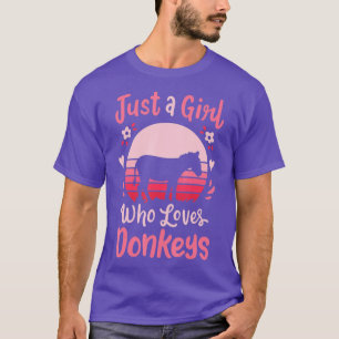 Donkey Just a Girl Who Loves Donkeys   1  T-Shirt