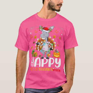 Donkey Lover Halloween Christmas Happy Hallothanks T-Shirt