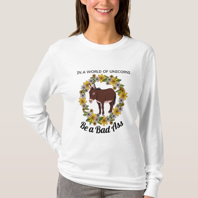 Donkey lover long sleeve tshirt (Front)