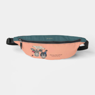 Donkey Lovers Friendship Quote Green Orange  Bum Bags