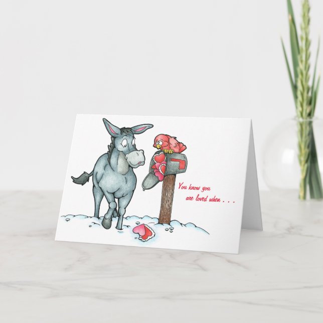 Donkey mailbox card (Front)