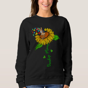 Donkey Mom Cute Animals On Sunflower Farmer Mother Sweatshirt