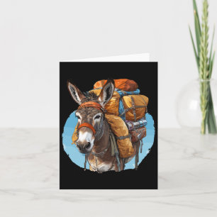 Donkey Mules Pack Mule Hiking Card