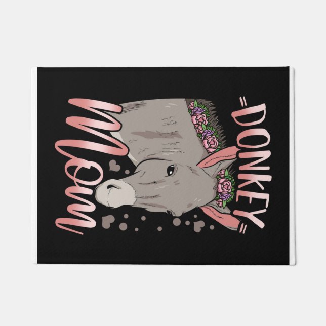 Donkey Mum | Gift For Owner Donkey Mum Doormat (Front)