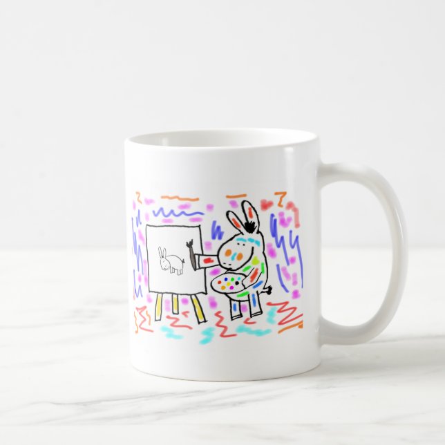 donkey painting coffee mug (Right)
