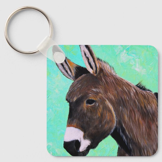 Donkey Painting Keychain (Front)
