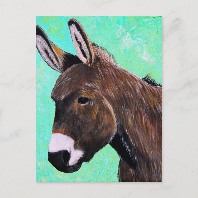 Donkey Painting Postcard (Front)