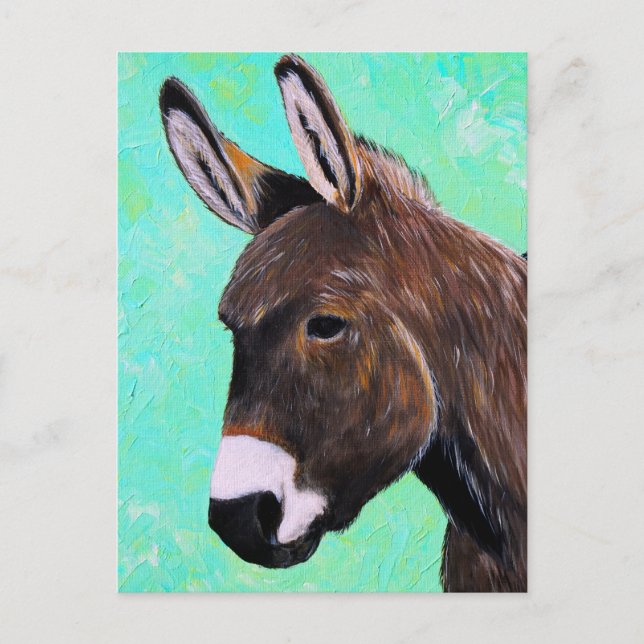 Donkey Painting Postcard (Front)