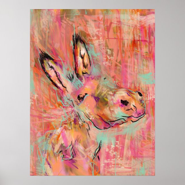donkey painting poster (Front)