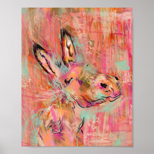 donkey painting poster (Front)