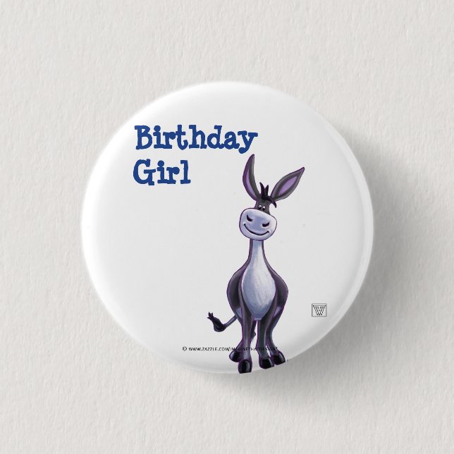 Donkey Party Centre 3 Cm Round Badge (Front)