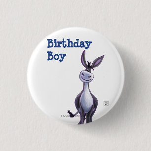 Donkey Party Centre 3 Cm Round Badge