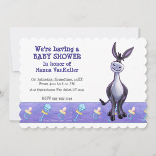 Donkey Party Centre Invitation