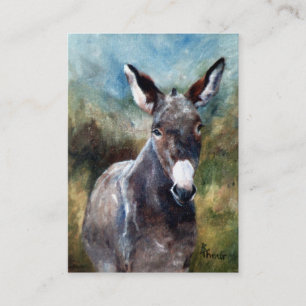 Donkey Portrait ArtCard Business Card