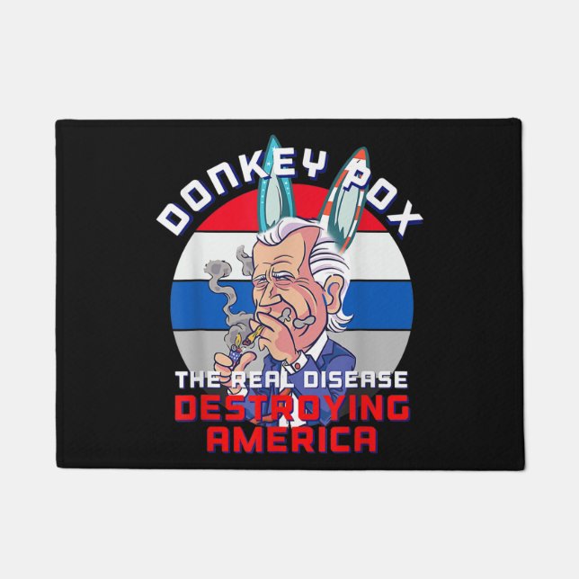 Donkey Pox Great MAGA King Trump UltrA MAGA US Ind Doormat (Front)
