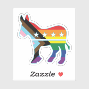 Donkey Progress Pride Flag Democratic