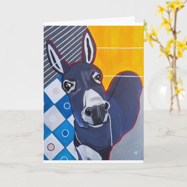 Donkey Punch Painting by Alfred Fox Card (Yellow Flower)