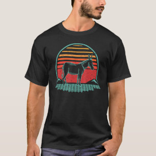 Donkey Retro Vintage 80's Style Animal Synthwave T-Shirt