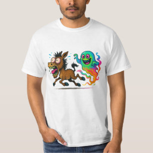 Donkey Running from a Silly Ghost T-Shirt