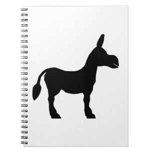 Donkey Silhouette Spiral Notebook