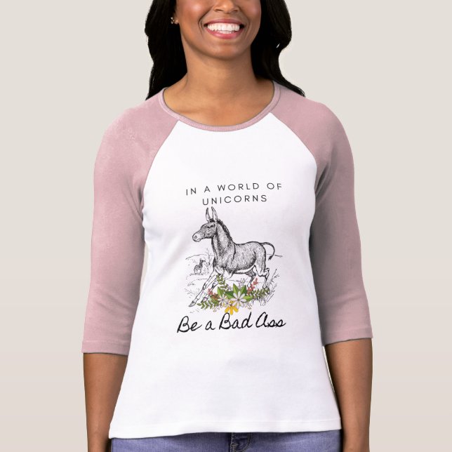 Donkey t-shirt, long sleeve donkey tshirt (Front)