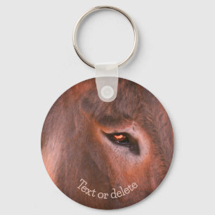 Donkey Thoughts Animal Personalized Key Ring
