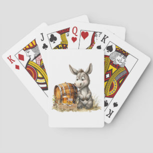 Donkey With Bourbon Playing Cards
