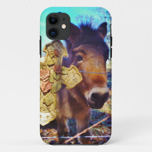 Donkey with Rose Cross Case-Mate iPhone Case