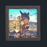 Donkey with Rose Cross Jewellery Box<br><div class="desc">Donkey with Rose Cross Photo by Sandy Closs Customise with your own name or text to create a one of a kind gift. christian cross donkey,  "gifts for horse lovers ""i love horses""horse gift""brown horse""horse, horses, "horse gifts""farm animals ,  pony ,  ponies""horse lover""horse lovers"</div>