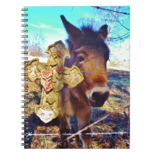 Donkey with Rose Cross Notebook