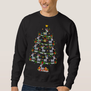 Donkey Xmas Lights Donkey Christmas Tree Sweatshirt