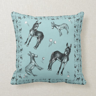 Donkeys and Dandelions Cushion