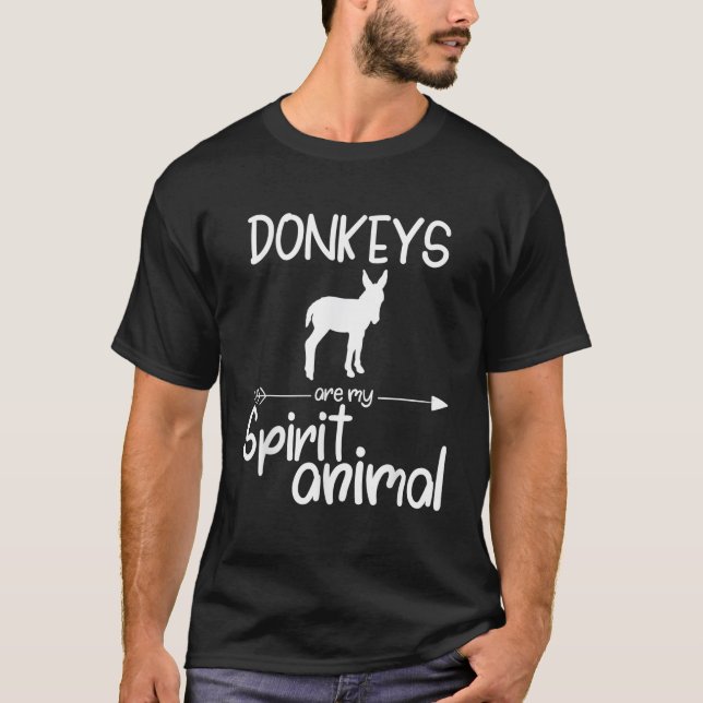 Donkeys Are My Spirit Animal Gift For Men Women Ja T-Shirt (Front)